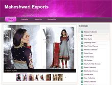 Tablet Screenshot of maheshwariexports.com